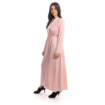 فستان طويل من اسبنوزا حريمي بوبلين/ركامة، روز (6963234799752)